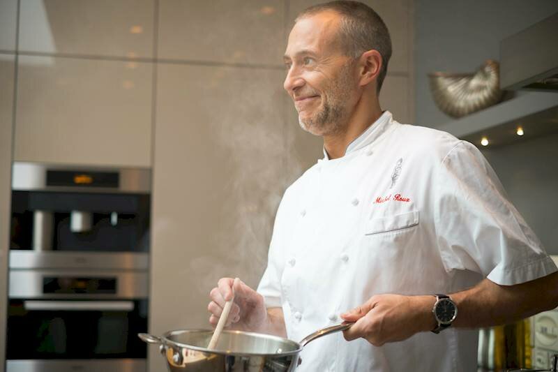 Michel cooking